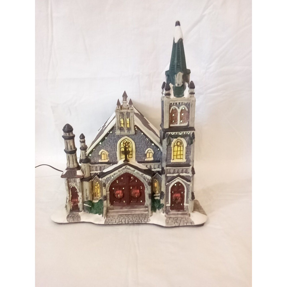 Vintage Porcelain Lighted Christmas Church